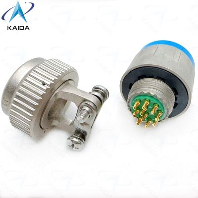 D38999/26MC98PN-H+M85049 91-13M  Composto KAIDA  Amphneol  Conector da série TV militar  fabricação  pinos de solda com capa traseira de braçadeira