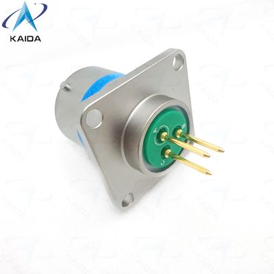 Receptáculo de flange quadrado MIL-DTL-38999 Série Ⅰ Apresentando contatos de liga de cobre para aplicações industriais. MS27505E13F03SCA。Receptáculo de flange quadrado com contatos PCB