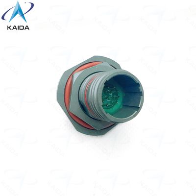 Classificação de corrente de 5 A MIL-DTL-38999 Série Ⅲ Receptáculo de porca de bloqueio para aplicações industriais e aeroespaciais. Cádmio verde oliva. TV07WCI11-35PA