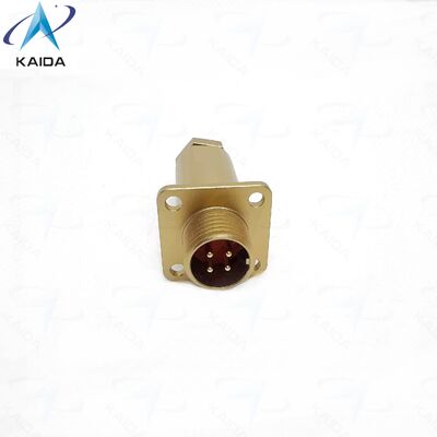 Receptacle de flange quadrada PC-4ZJ Conector PC série de conector padrão russo.PC4ZB. Liga de alumínio, acabamento cromado