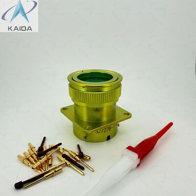Conector de acoplamento de baioneta tipo ZH23-32/27B-1-B.ZH23-32/27B-1-B. Alumínio com revestimento amarelo anodizado