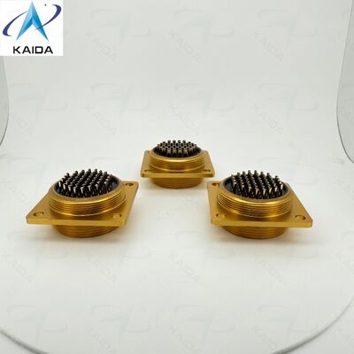 Conector padrão russo da série PC-50Z de acoplamento de baioneta.Anodizado com revestimento amarelo.50 pinos.