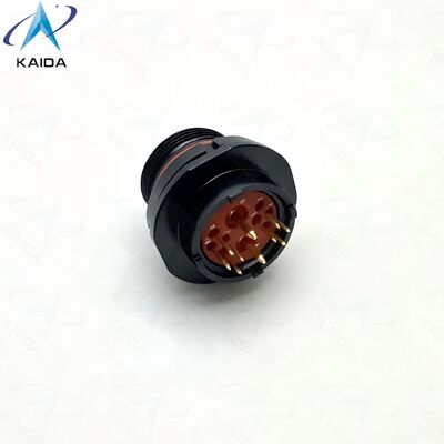 Conector elétrico circular de 55C a 175C com classificação de corrente de 5 A, oferecendo conexões elétricas consistentes e duráveis